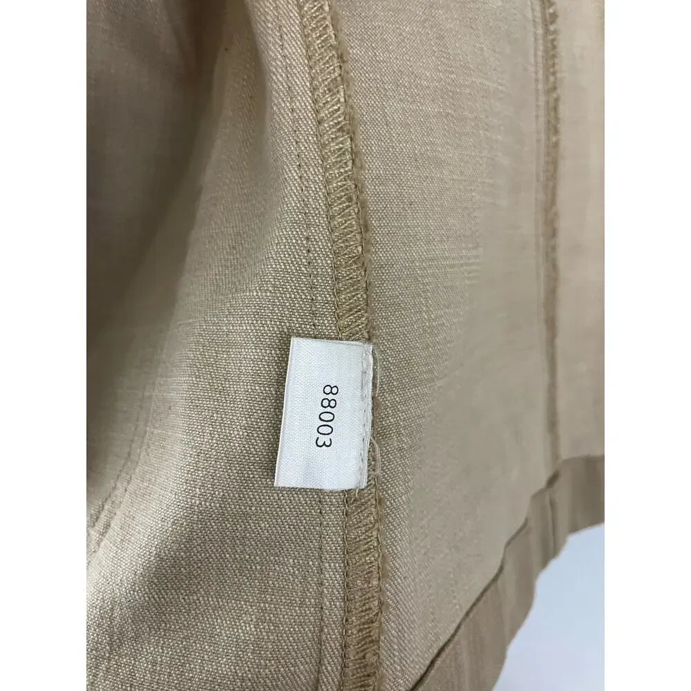 Ann Taylor Size 4 Women's Blazer Jacket Brown Tan Button  Jacket Work Cotton - Picture 9 of 11